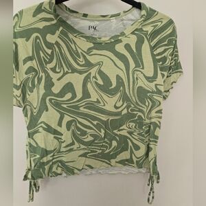 Green Swirl Women's Short Sleeve Top